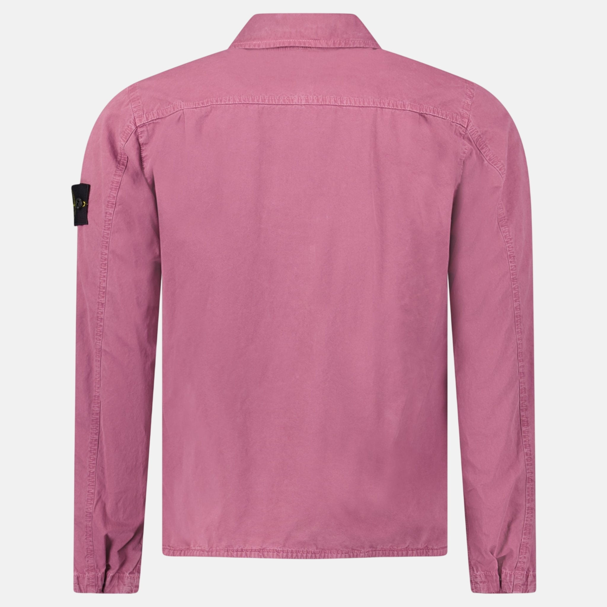 Stone Island Washed Cotton Long Sleeve Overshirt Rosa Quartz – C34 | Studio DOS by Designer Outlet Sales