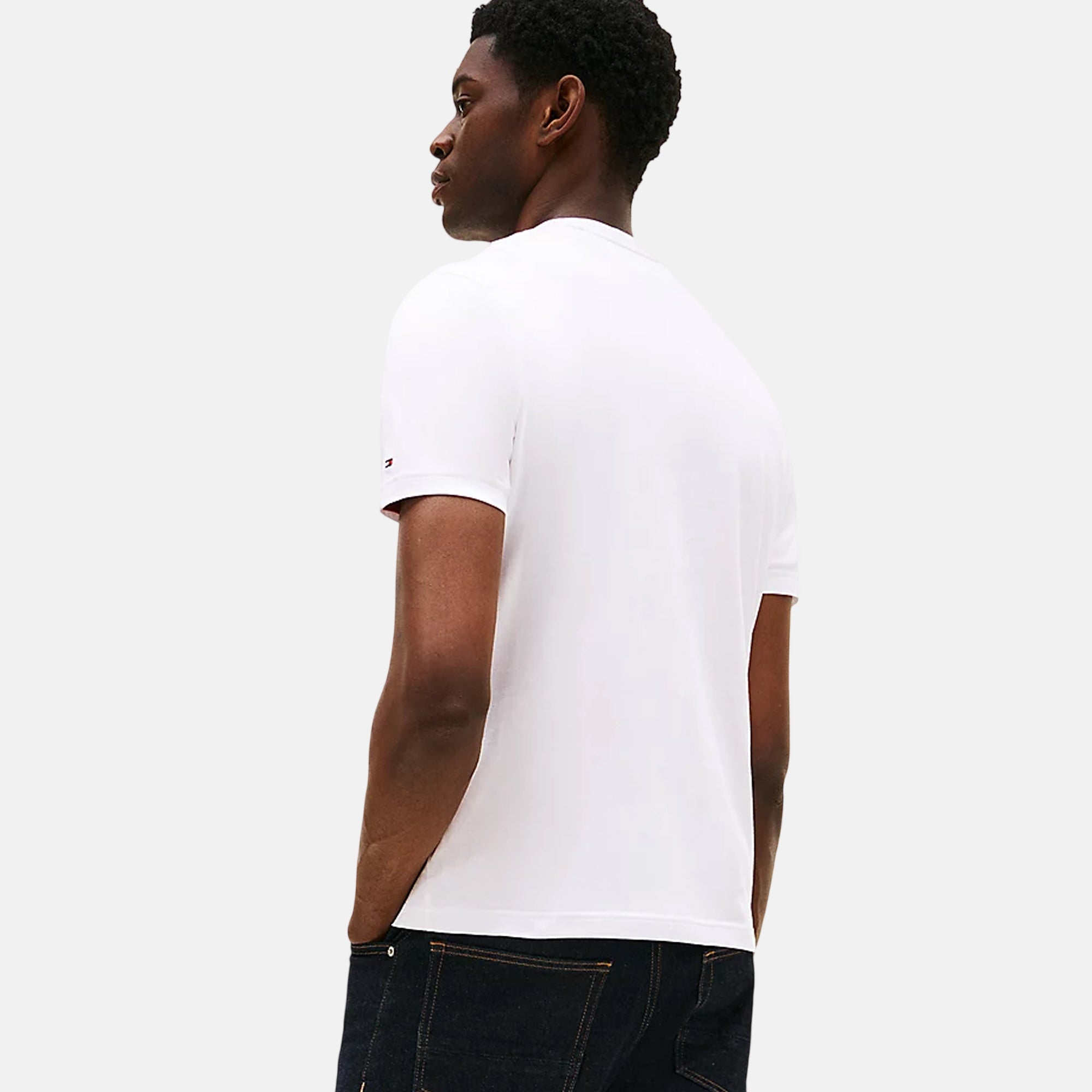 Tommy Hilfiger Mens Logo Crew Graphic T-Shirt White – SPR247-S | Studio DOS by Designer Outlet Sales