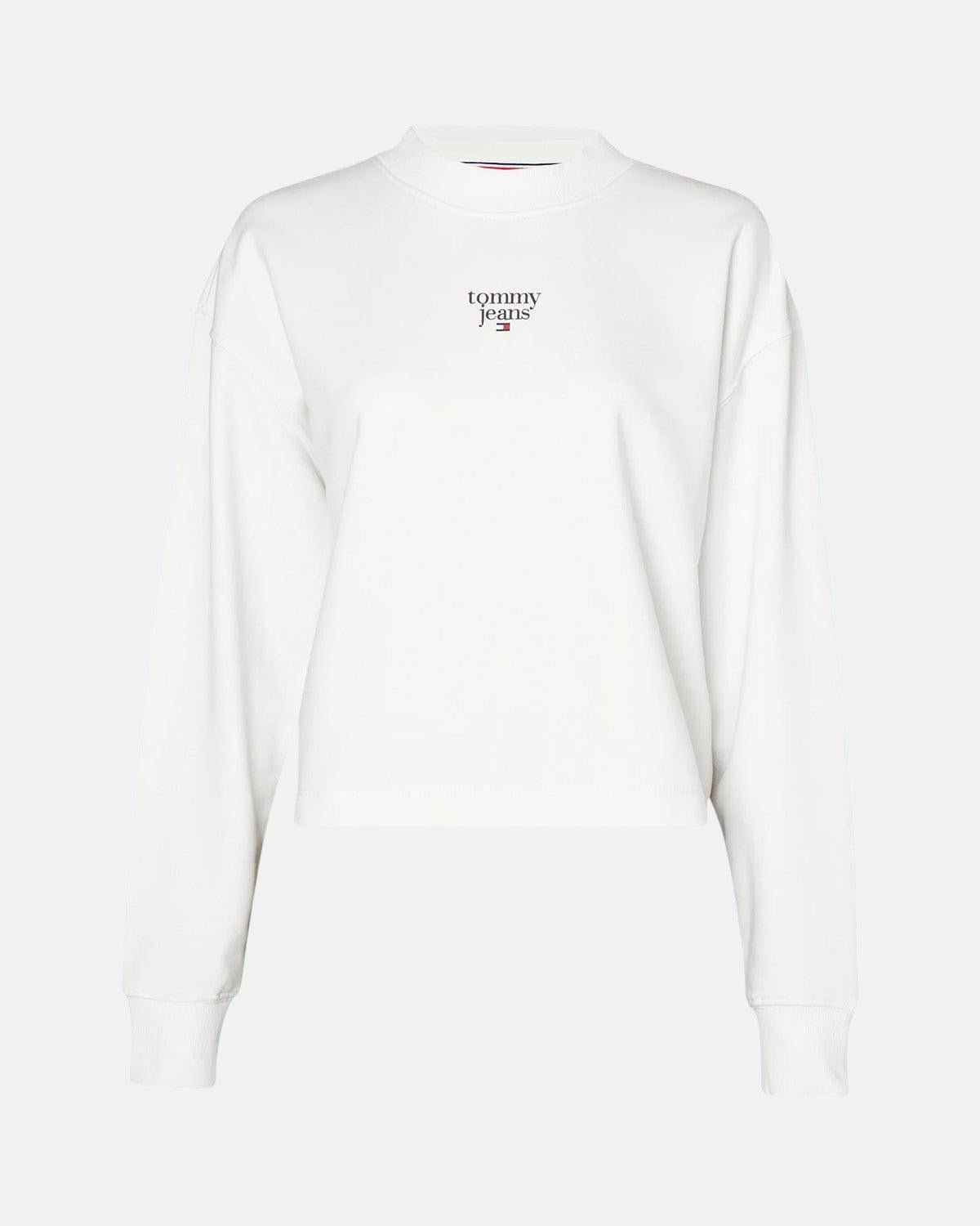TOMMY HILFIGER WOMENS TJ ESSENTIAL LOGO SWEATSHIRT ANCIENT WHITE