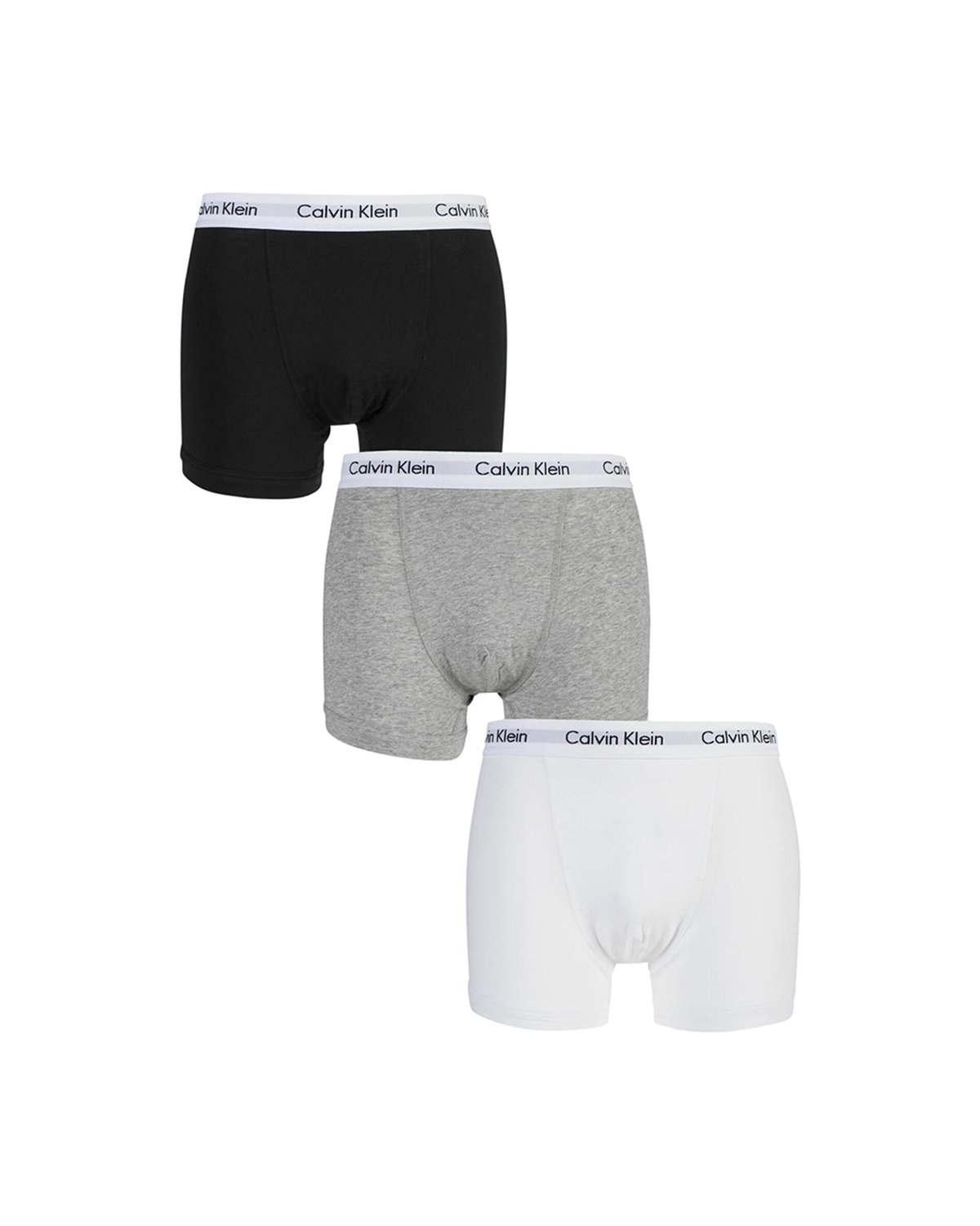 Calvin Klein Underwear LOW RISE TRUNK MODERN STRETCH 3 PACK - Pants -  black/white/grey heather/black - Zalando.de