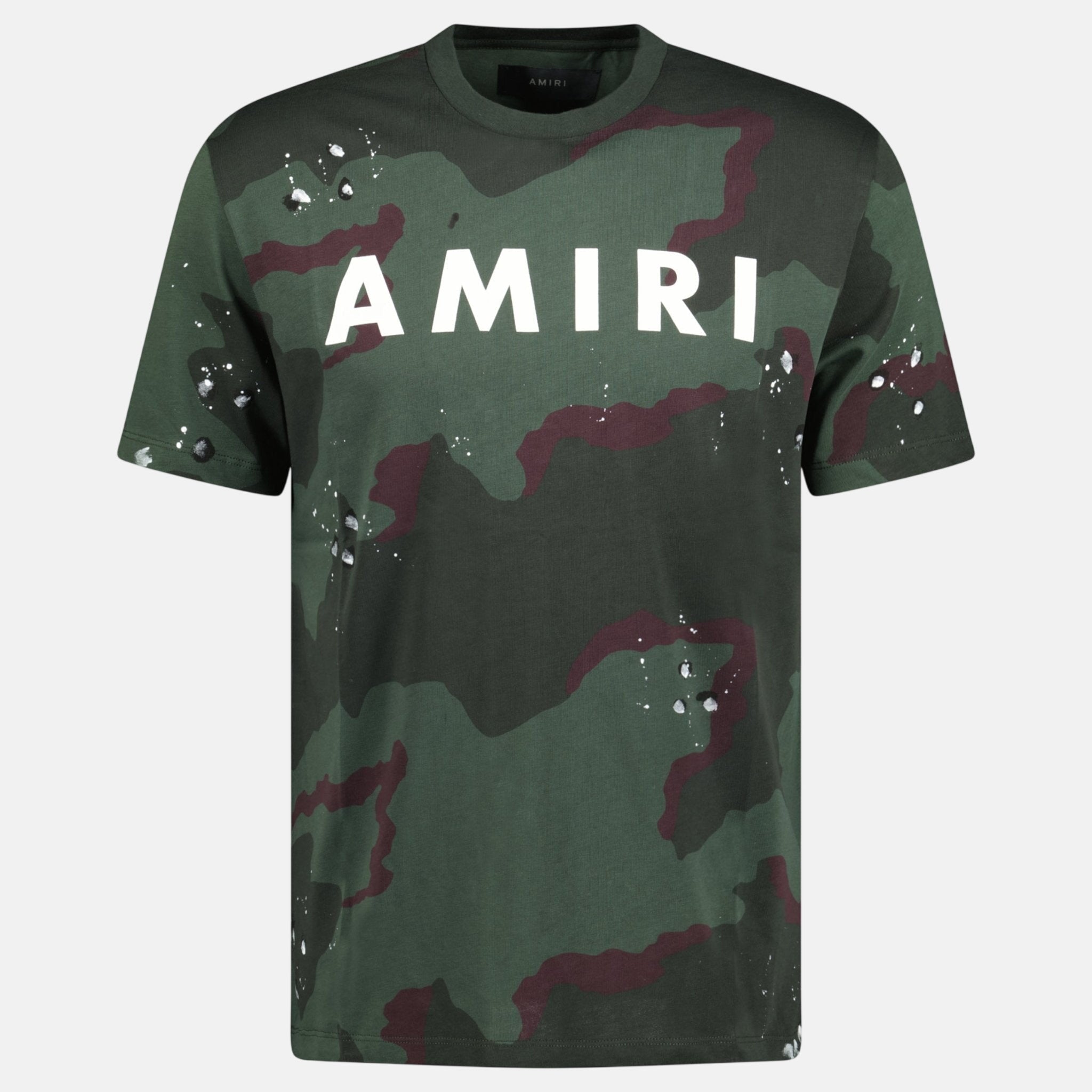 Amiri Army Logo T-Shirt Camo Green – C90 | Studio DOS by Designer Outlet Sales