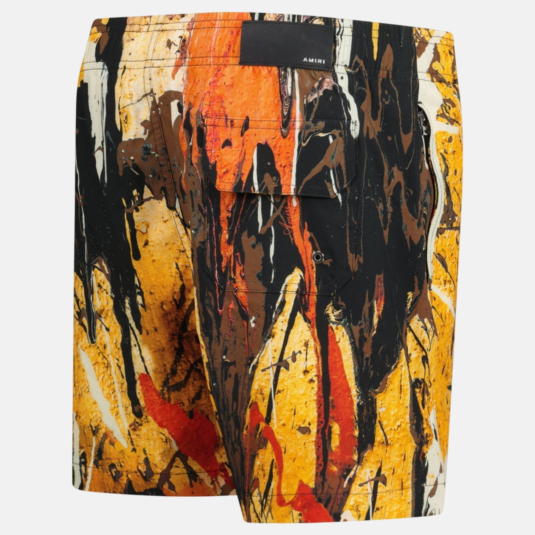 Amiri Paint Drip Drawstring Swim Shorts Yellow – A29 | Studio DOS by Designer Outlet Sales