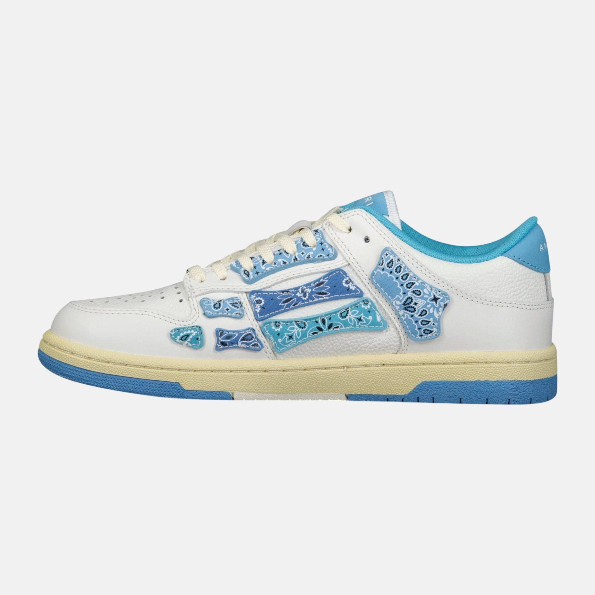 Amiri Skeleton Low Top Bandana Trainers Blue – D14 | Studio DOS by Designer Outlet Sales