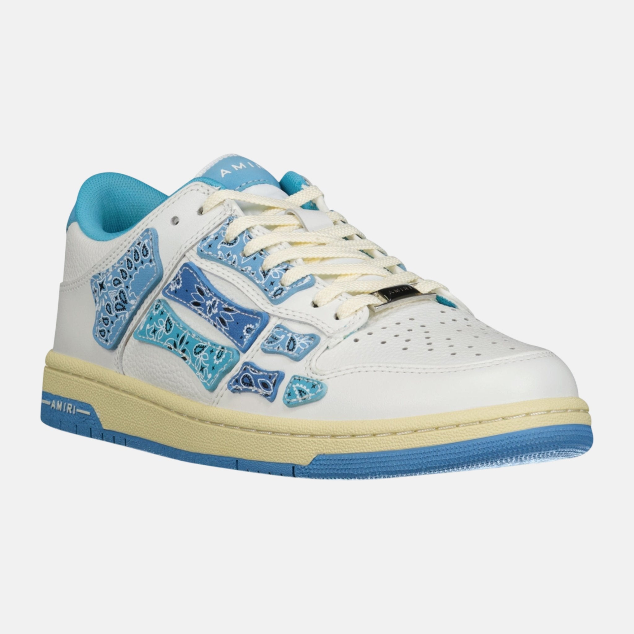 Amiri Skeleton Low Top Bandana Trainers Blue – D14 | Studio DOS by Designer Outlet Sales