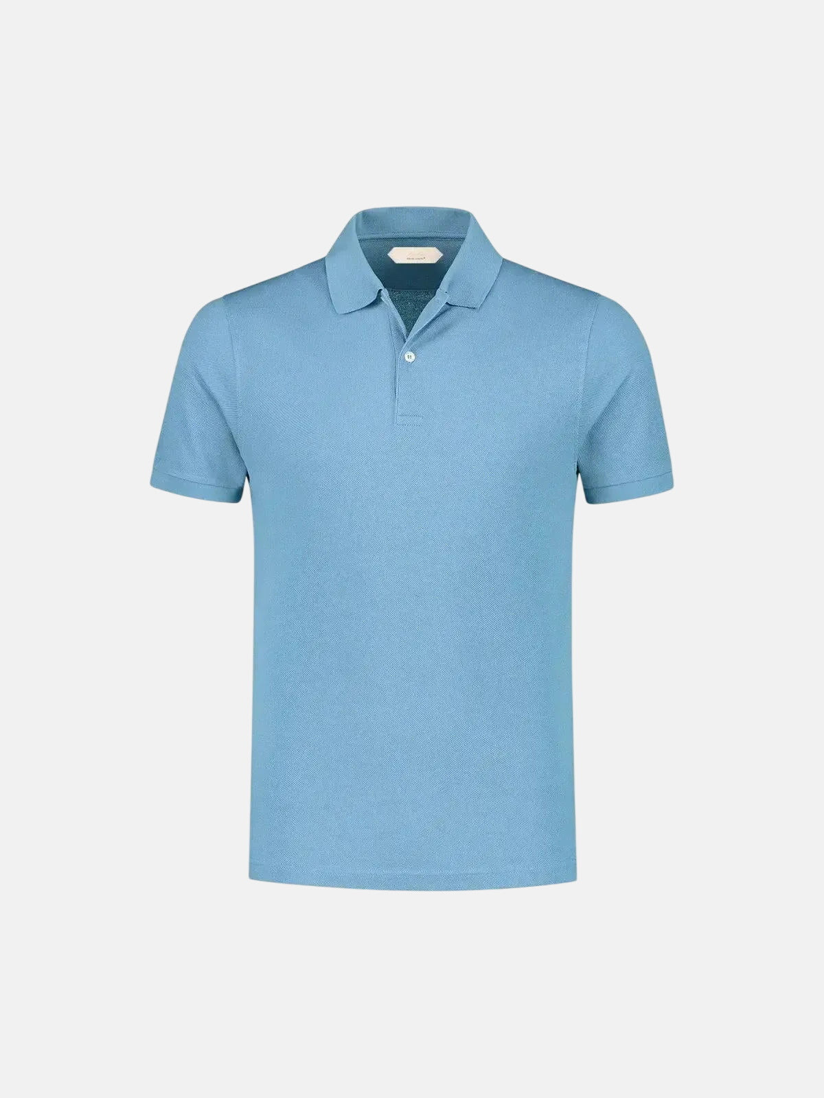 AURELIEN PIQUE POLO SHIRT 2 MID BLUE – sku-55962351075710 | Studio DOS by Designer Outlet Sales