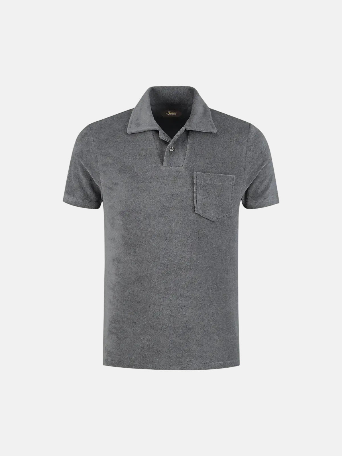 AURELIEN TERRY POLO SHIRT 2 DARK GREY – 80006-020-003 | Studio DOS by Designer Outlet Sales