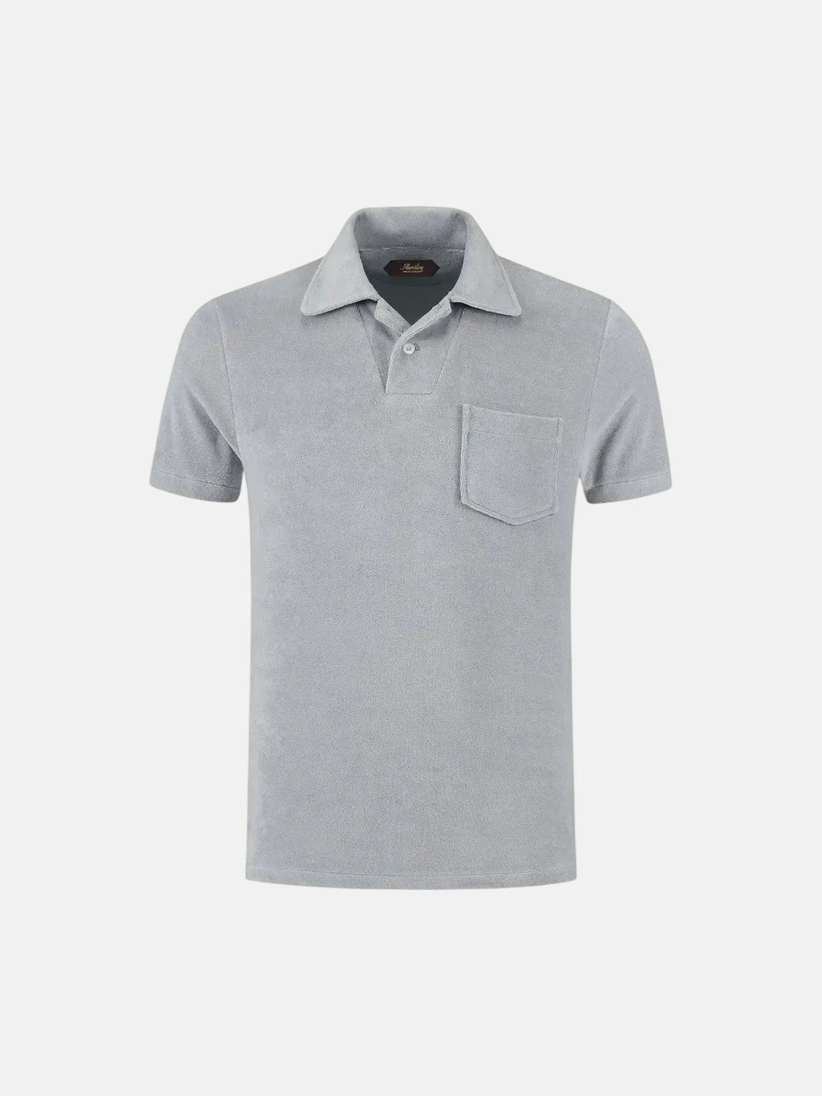 AURELIEN TERRY POLO SHIRT 2 LIGHT GREY – 80008-020-002 | Studio DOS by Designer Outlet Sales