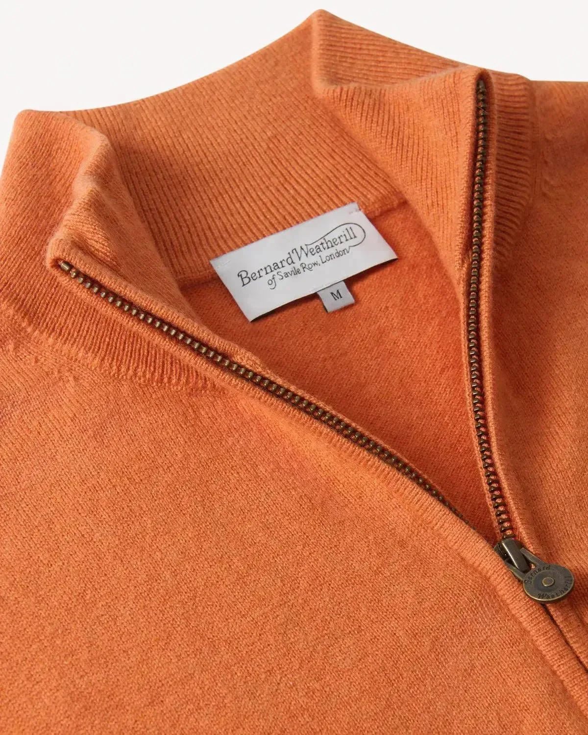 Bernard Weatherill Cashmere Mix 1/4 Zip Knit Burnt Orange – 40540-011-041 | Studio DOS by Designer Outlet Sales