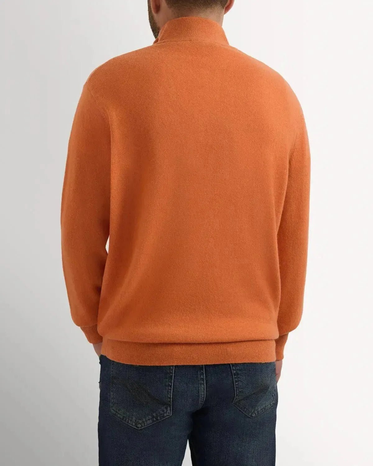 Bernard Weatherill Cashmere Mix 1/4 Zip Knit Burnt Orange – 40540-011-041 | Studio DOS by Designer Outlet Sales