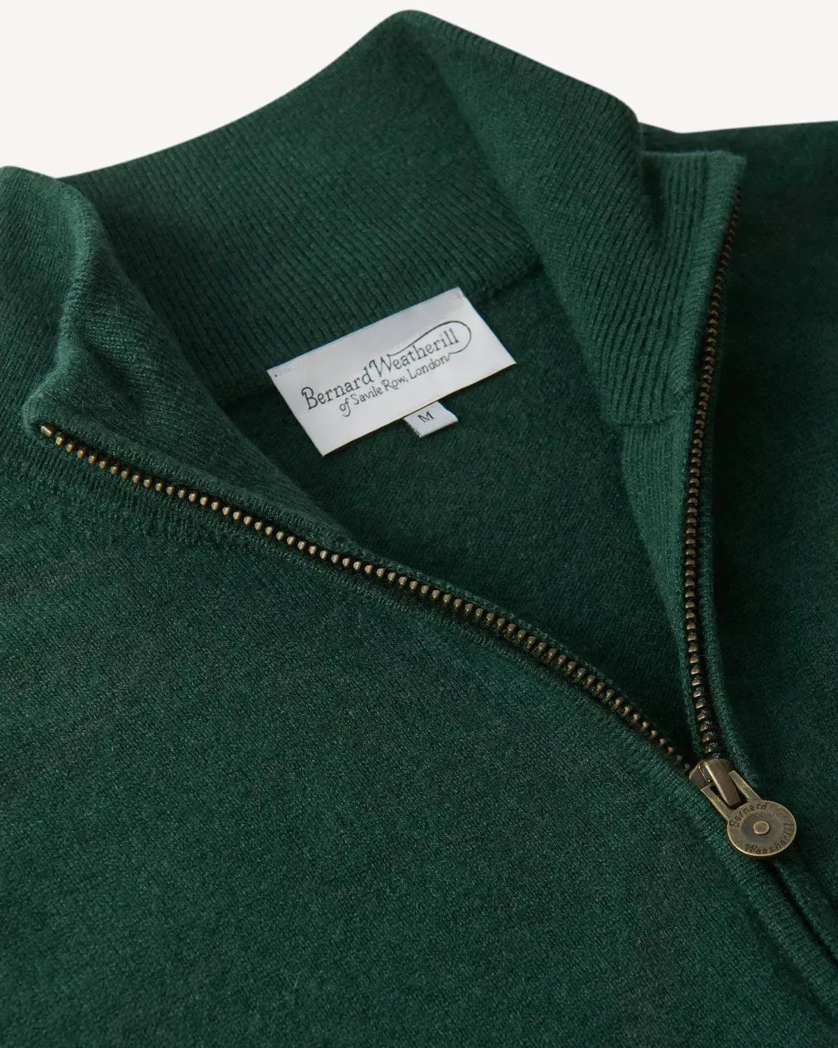 Bernard Weatherill Cashmere Mix 1/4 Zip Knit Forest – 40540-011-036 | Studio DOS by Designer Outlet Sales