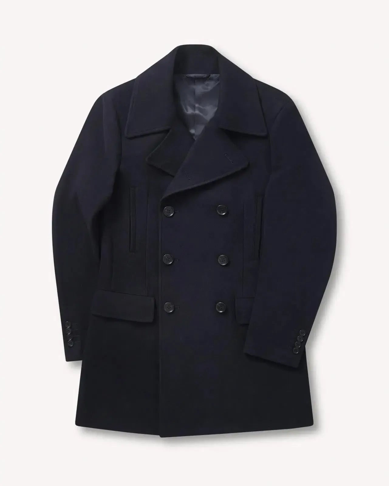 Bernard Weatherill Double Breasted Wool Peacoat Jacket Navy Blue – 40540-001-131 | Studio DOS by Designer Outlet Sales
