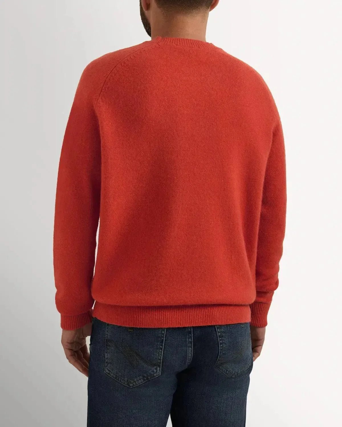 Bernard Weatherill Lambswool Plain Crew Neck Knit Burnt Orange – 40540-011-056 | Studio DOS by Designer Outlet Sales