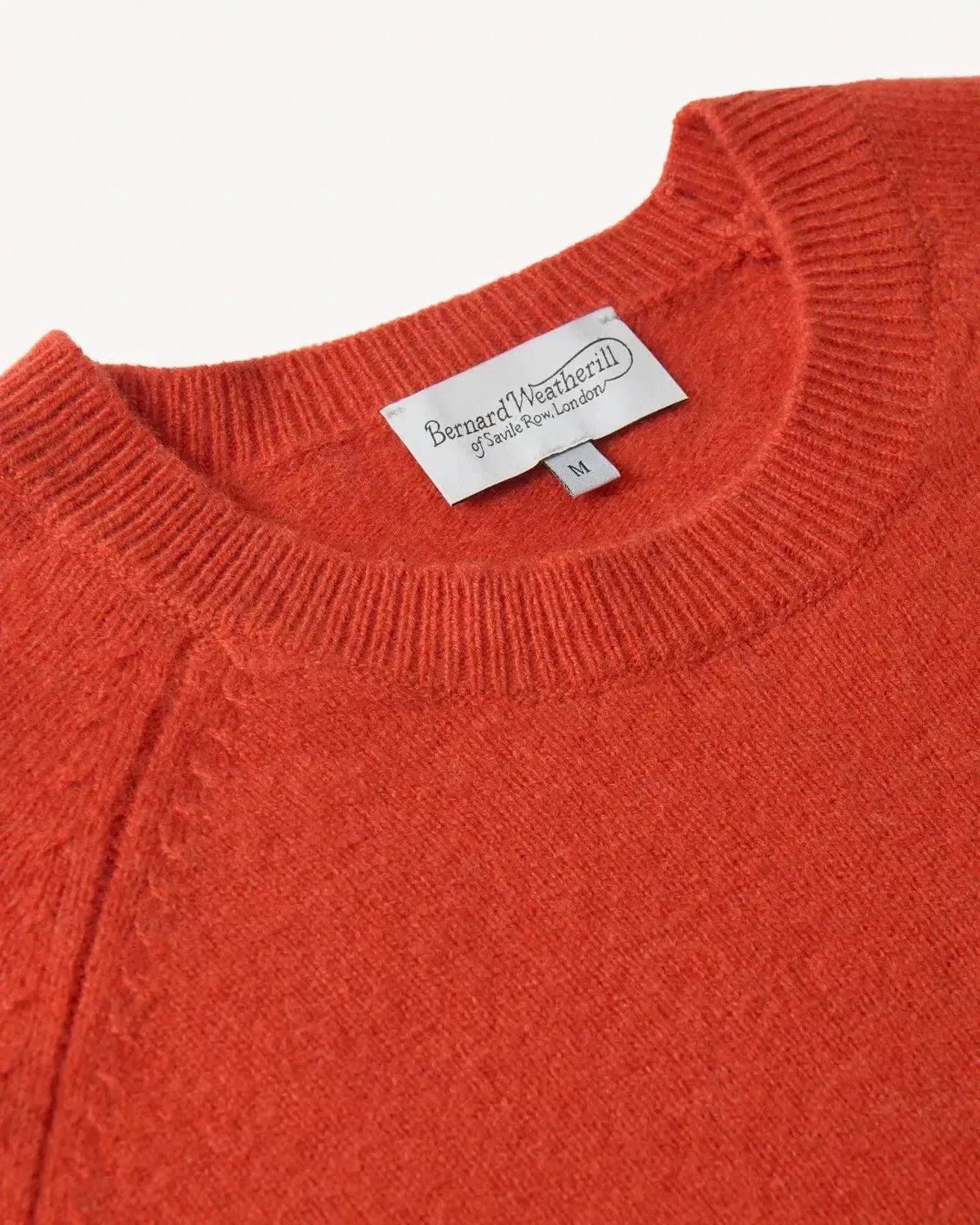 Bernard Weatherill Lambswool Plain Crew Neck Knit Burnt Orange – 40540-011-056 | Studio DOS by Designer Outlet Sales