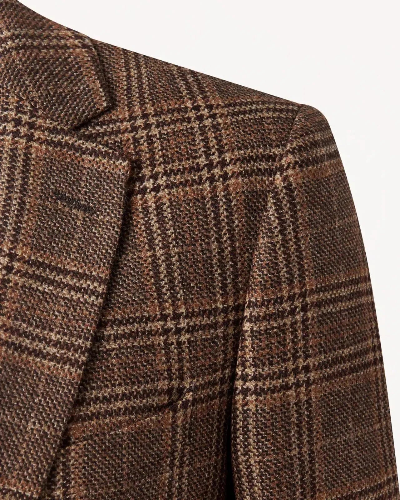 Bernard Weatherill Two Button Window Check Wool Jacket Brown – 40540-007-025 | Studio DOS by Designer Outlet Sales