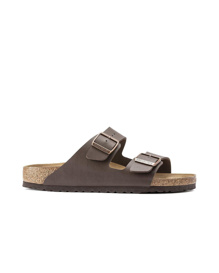 BIRKENSTOCK MENS ARIZONA BIRKO FLOR REGULAR FIT SANDALS DARK BROWN-Designer Outlet Sales