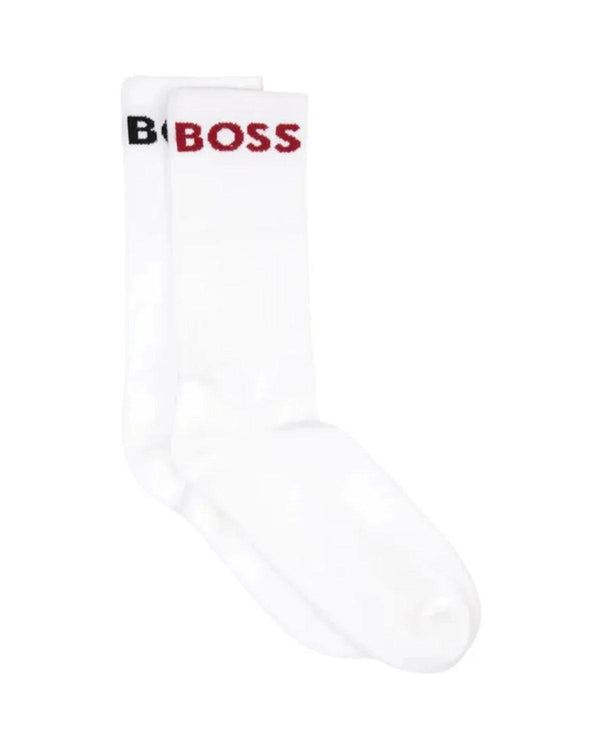 BOSS MENS 2 PACK SPORT SOCKS WHITE MIXED-Designer Outlet Sales