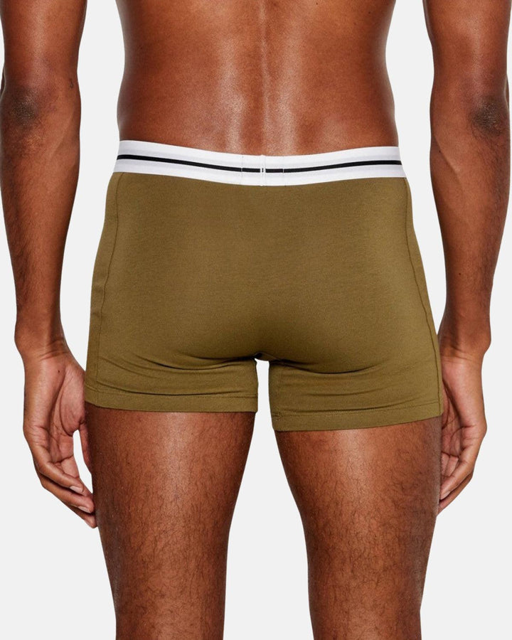 BOSS MENS 3 PACK BOLD BOXER BRIEFS KHAKI BLACK-Designer Outlet Sales