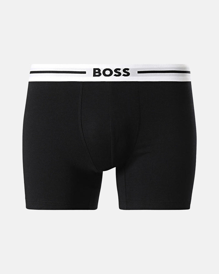 BOSS MENS 3 PACK BOLD BOXER BRIEFS KHAKI BLACK-Designer Outlet Sales