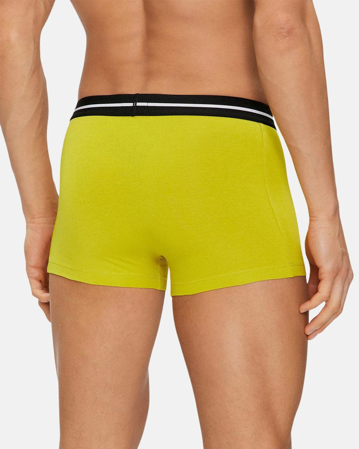 BOSS MENS 3 PACK BOLD TRUNKS BLACK MUSTARD KHAKI-Designer Outlet Sales