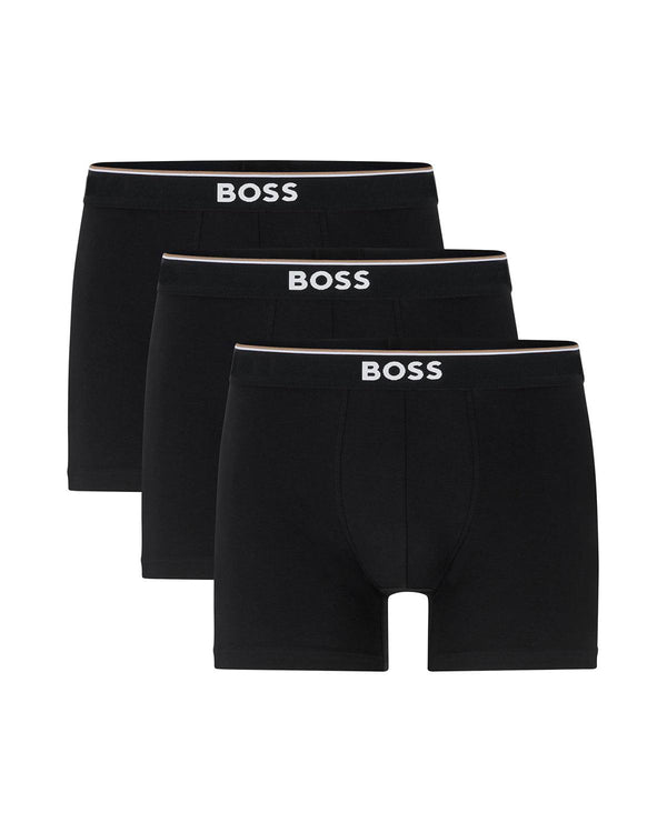 BOSS MENS 3 PACK POWER BOXER BRIEFS BLACK-Designer Outlet Sales