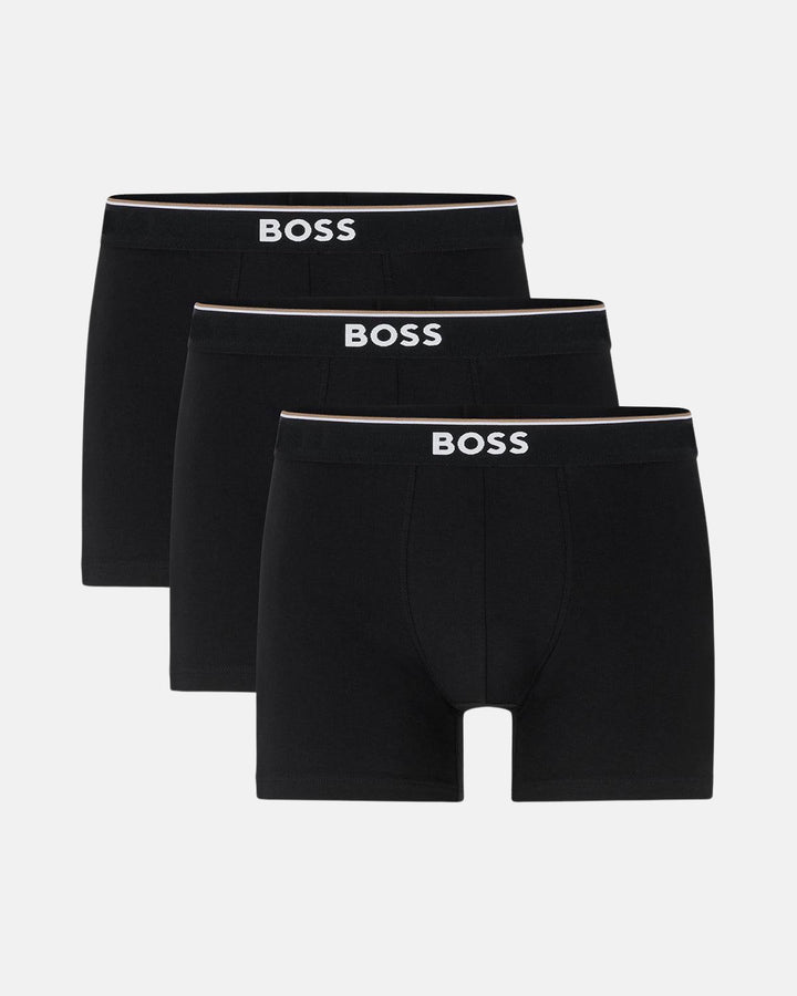 BOSS MENS 3 PACK POWER BOXER BRIEFS BLACK-Designer Outlet Sales