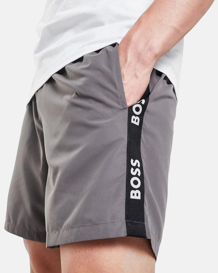 BOSS MENS ACE SWIM SHORTS GREY-Designer Outlet Sales