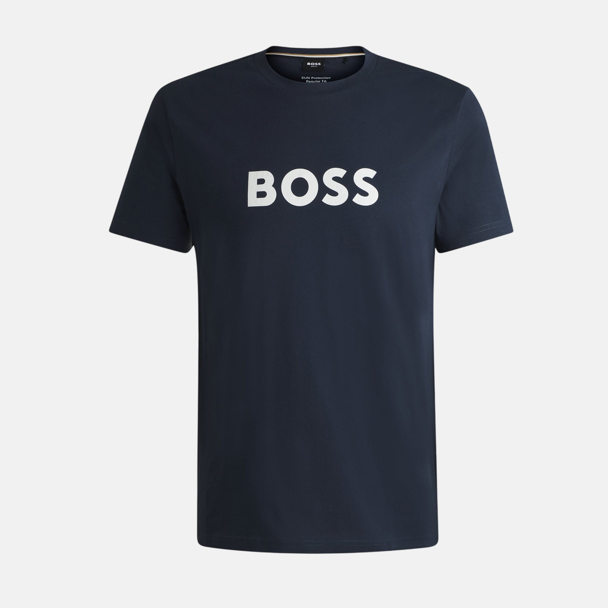 BOSS Mens Contrast Logo RN T-Shirt Navy – SPR323-S | Studio DOS by Designer Outlet Sales