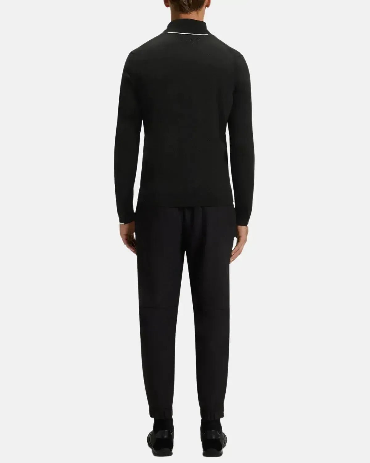 BOSS MENS K - EVERX 1/4 ZIP COTTON KNIT BLACK – HUGO-BOSS-50541965-001-S | Studio DOS by Designer Outlet Sales