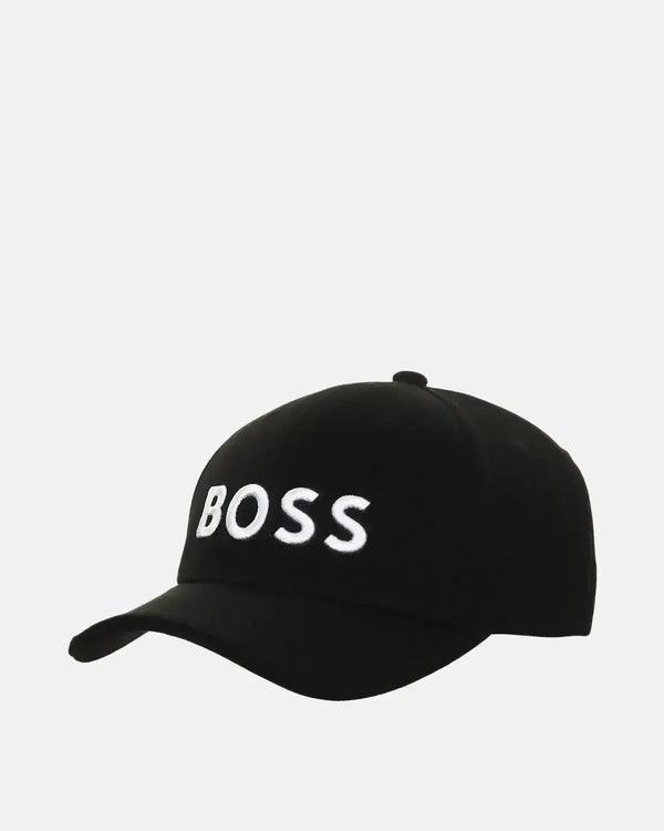 BOSS MENS LOGO EMBROIDERED CAP BLACK-Designer Outlet Sales