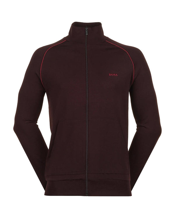 BOSS MENS MIX AND MATCH ZIP SWEAT OPEN RED-Designer Outlet Sales