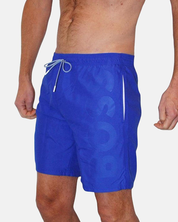 BOSS MENS ORCA SWIM SHORTS BLUE-Designer Outlet Sales