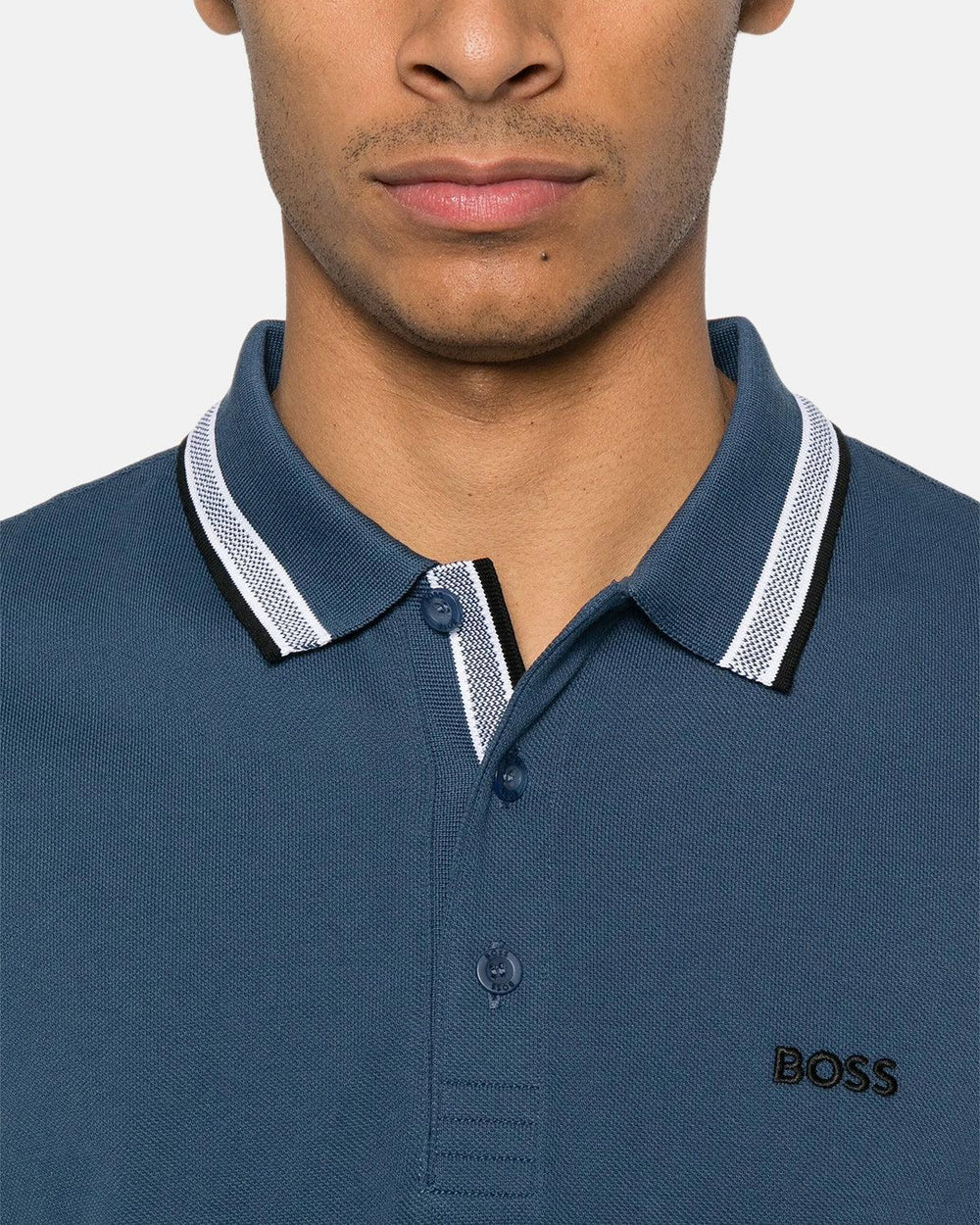 BOSS MENS PADDY POLO SHIRT MARINE BLUE – DESIGNER OUTLET SALES
