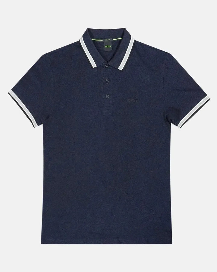 BOSS MENS PADDY POLO SHIRT NAVY-Designer Outlet Sales
