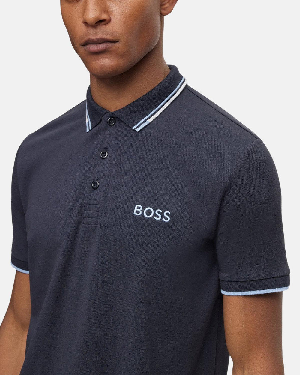 BOSS MENS PADDY PRO POLO SHIRT DARK BLUE – DESIGNER OUTLET SALES