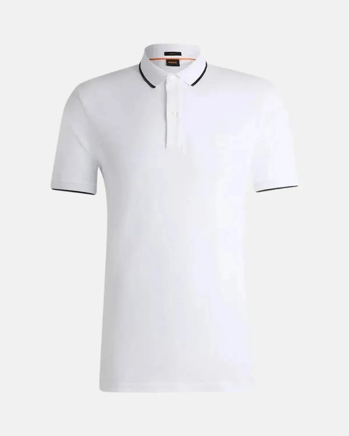 BOSS MENS PASSERTIP POLO SHIRT WHITE – HUGO-BOSS-50507699-100-M | Studio DOS by Designer Outlet Sales