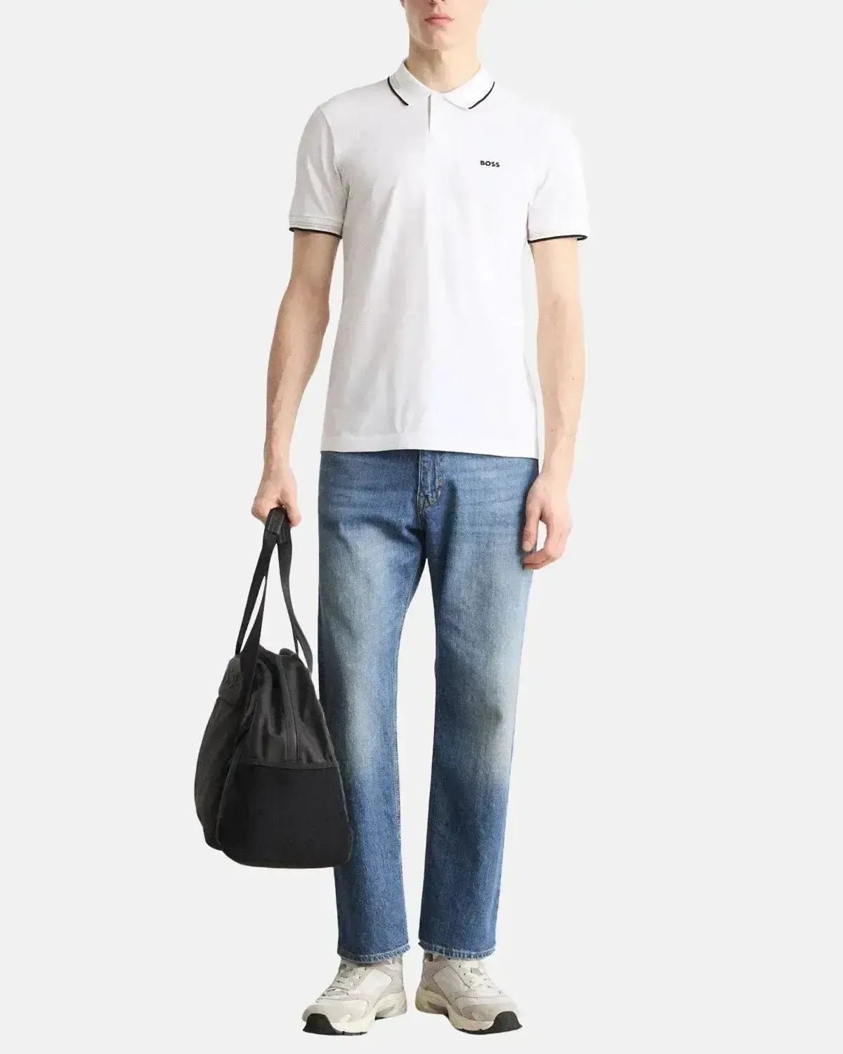 BOSS MENS PAUL SLIM FIT POLO SHIRT WHITE – HUGO-BOSS-50506193-106-M | Studio DOS by Designer Outlet Sales
