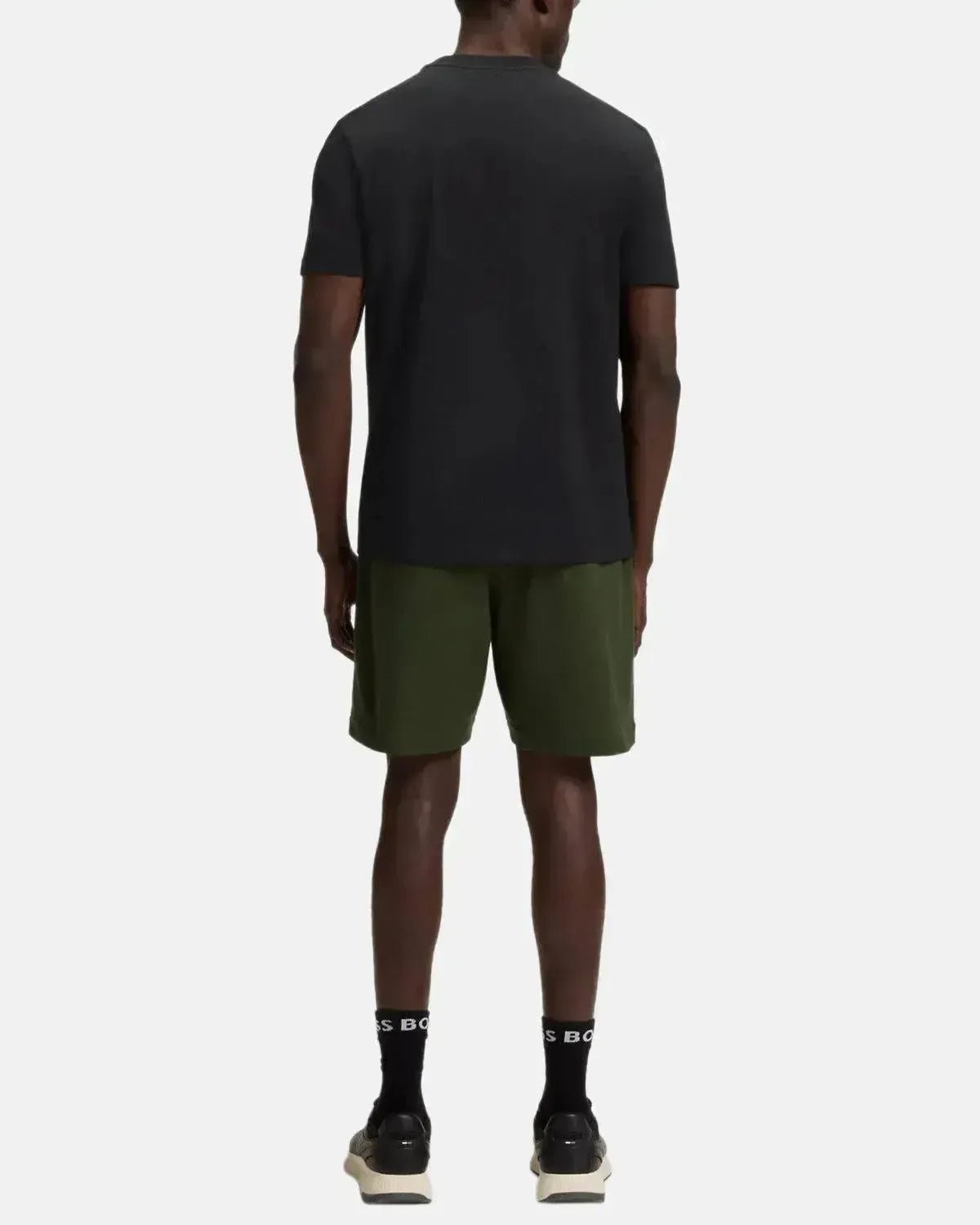 BOSS MENS STRETCH COTTON LOGO T - SHIRT BLACK – HUGO-BOSS-50506373-009-S | Studio DOS by Designer Outlet Sales