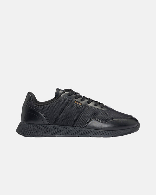 BOSS MENS TTNM EVO RIDGED OUTSOLE TRAINERS BLACK-Designer Outlet Sales