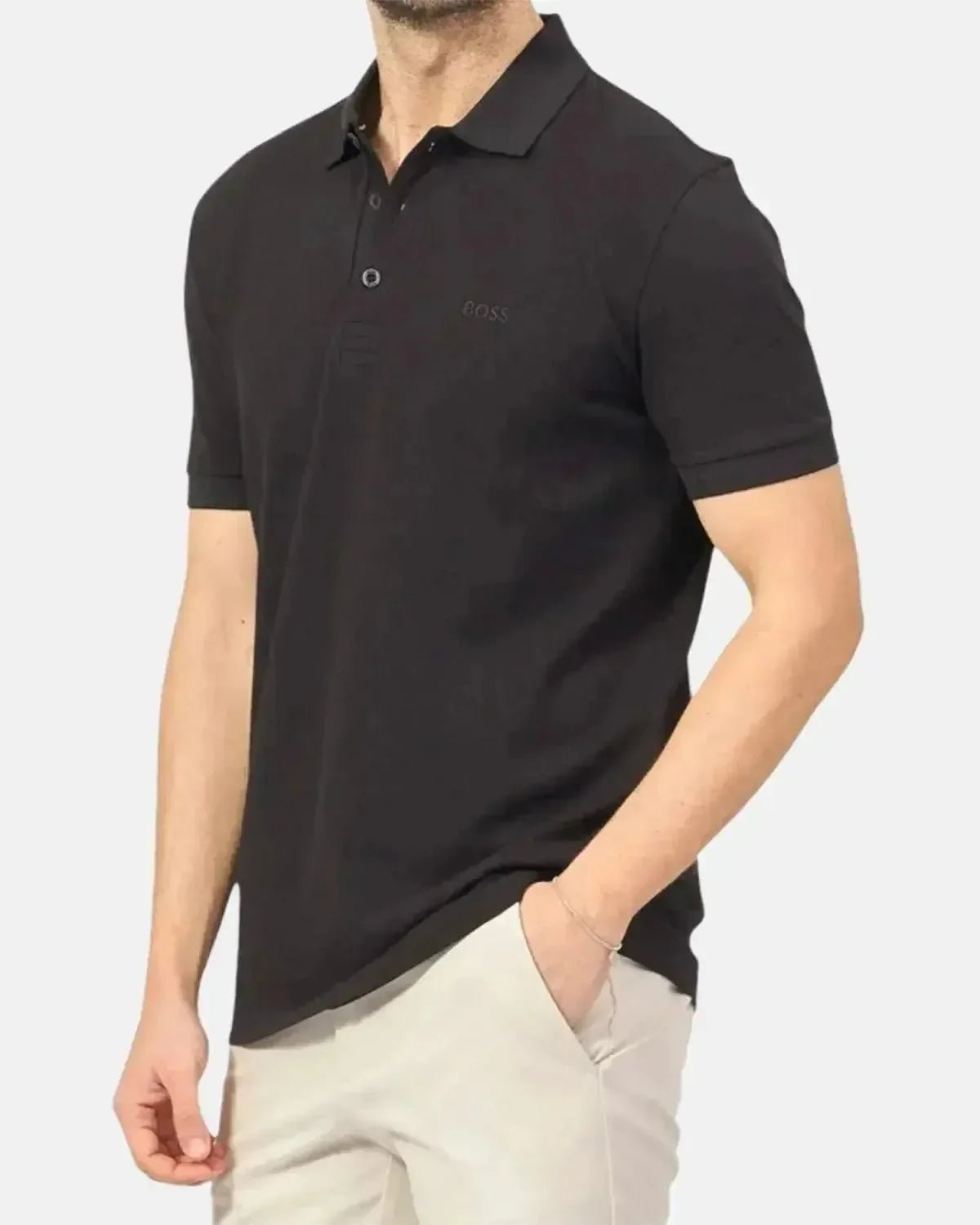 BOSS PADDY POLO SHIRT BLACK TONAL – BOSS-50469055-009-S | Studio DOS by Designer Outlet Sales