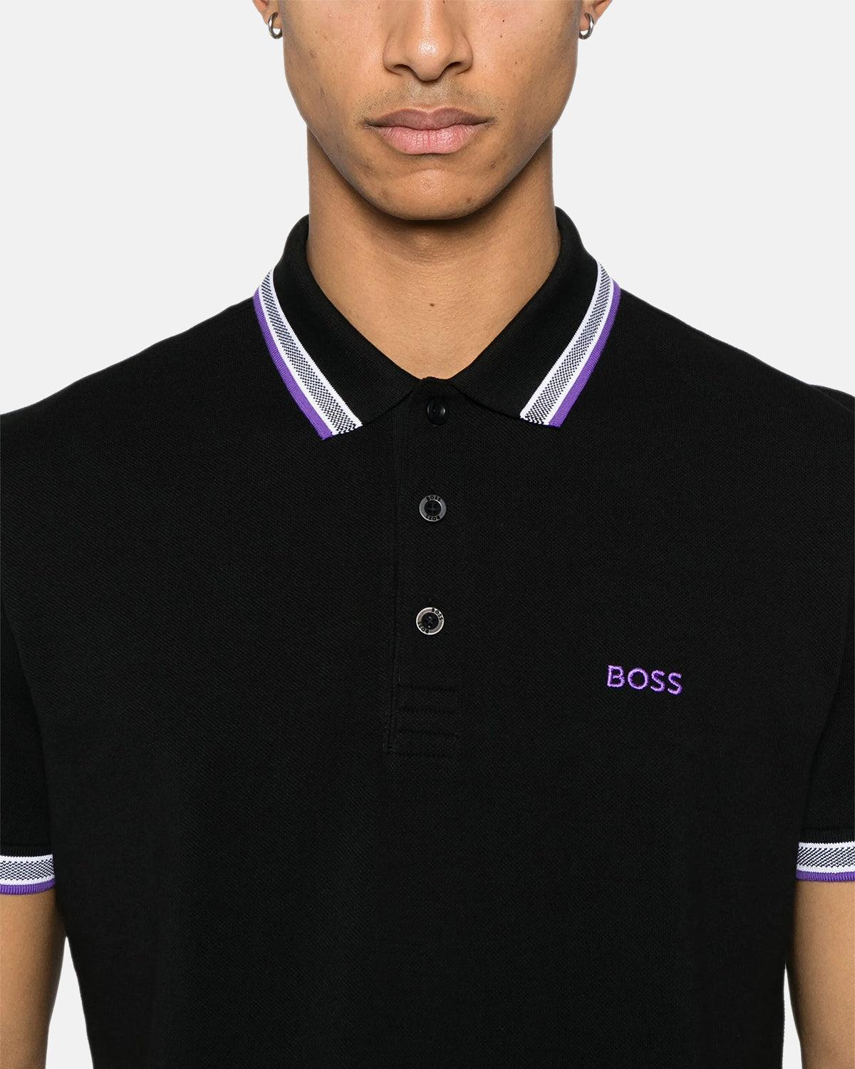 BOSS PADDY POLO SHIRT BLACK VLT – BOSS-50469055-008-M | Studio DOS by Designer Outlet Sales