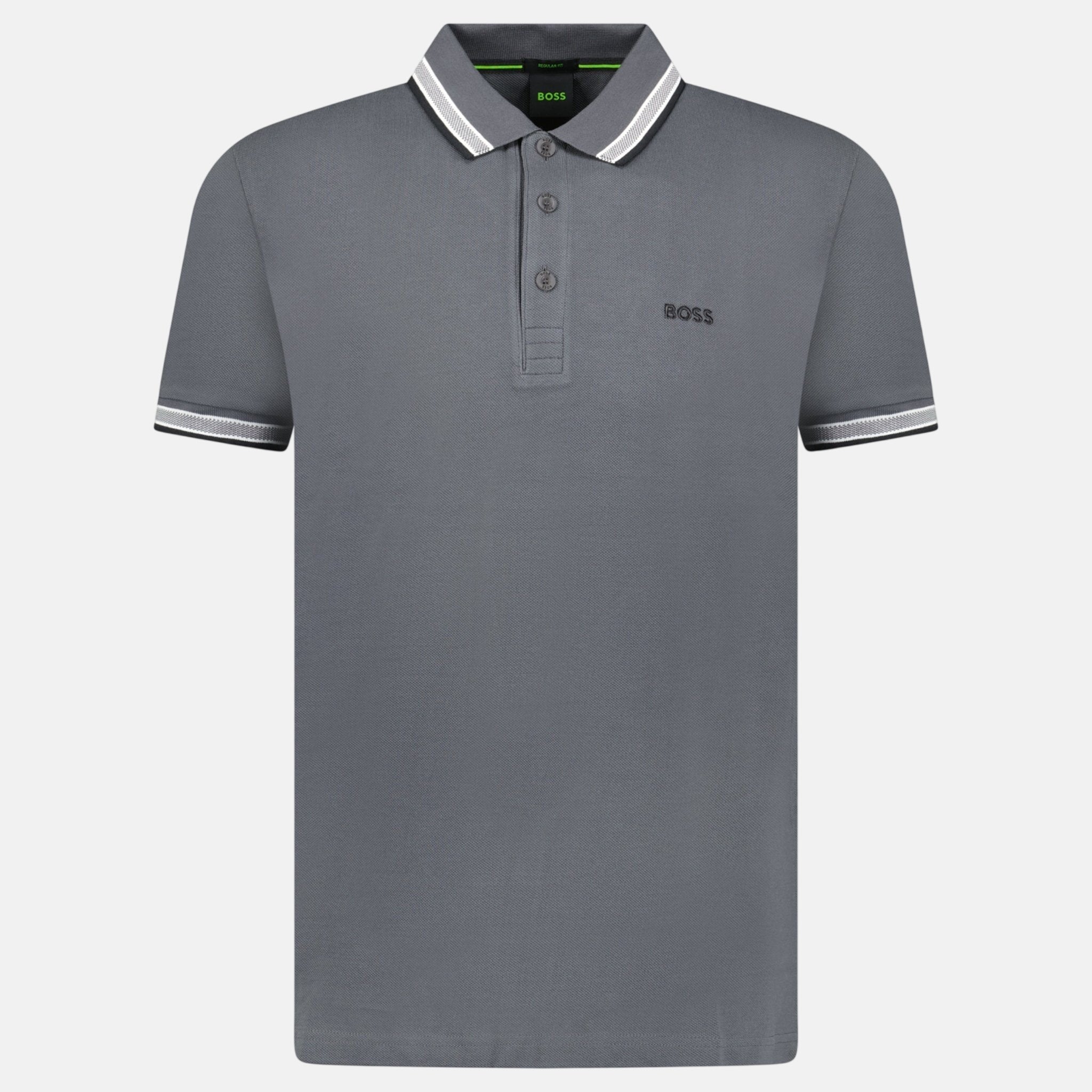 BOSS Paddy Polo Shirt Dark Grey – O7 | Studio DOS by Designer Outlet Sales