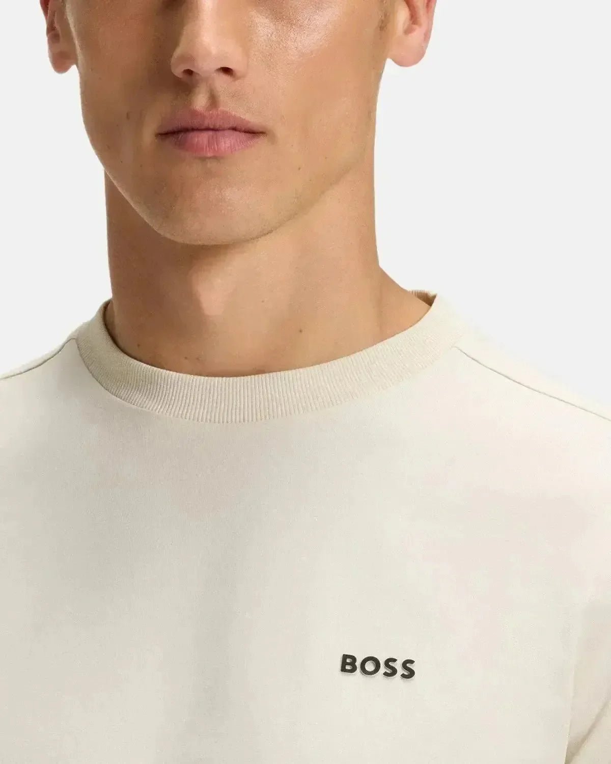 BOSS STRETCH COTTON LOGO T - SHIRT NATURAL – BOSS-50506373-131-S | Studio DOS by Designer Outlet Sales