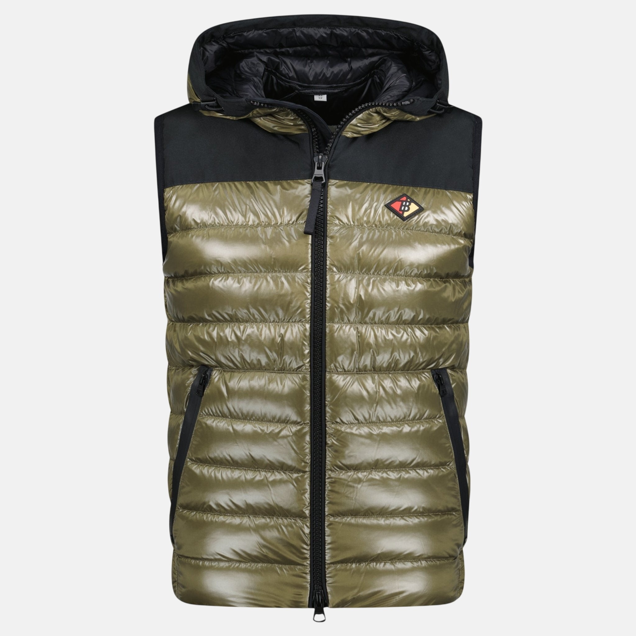 Burberry 'Barstone' Hooded Down Gilet Khaki – sku-53520754835837 | Studio DOS by Designer Outlet Sales