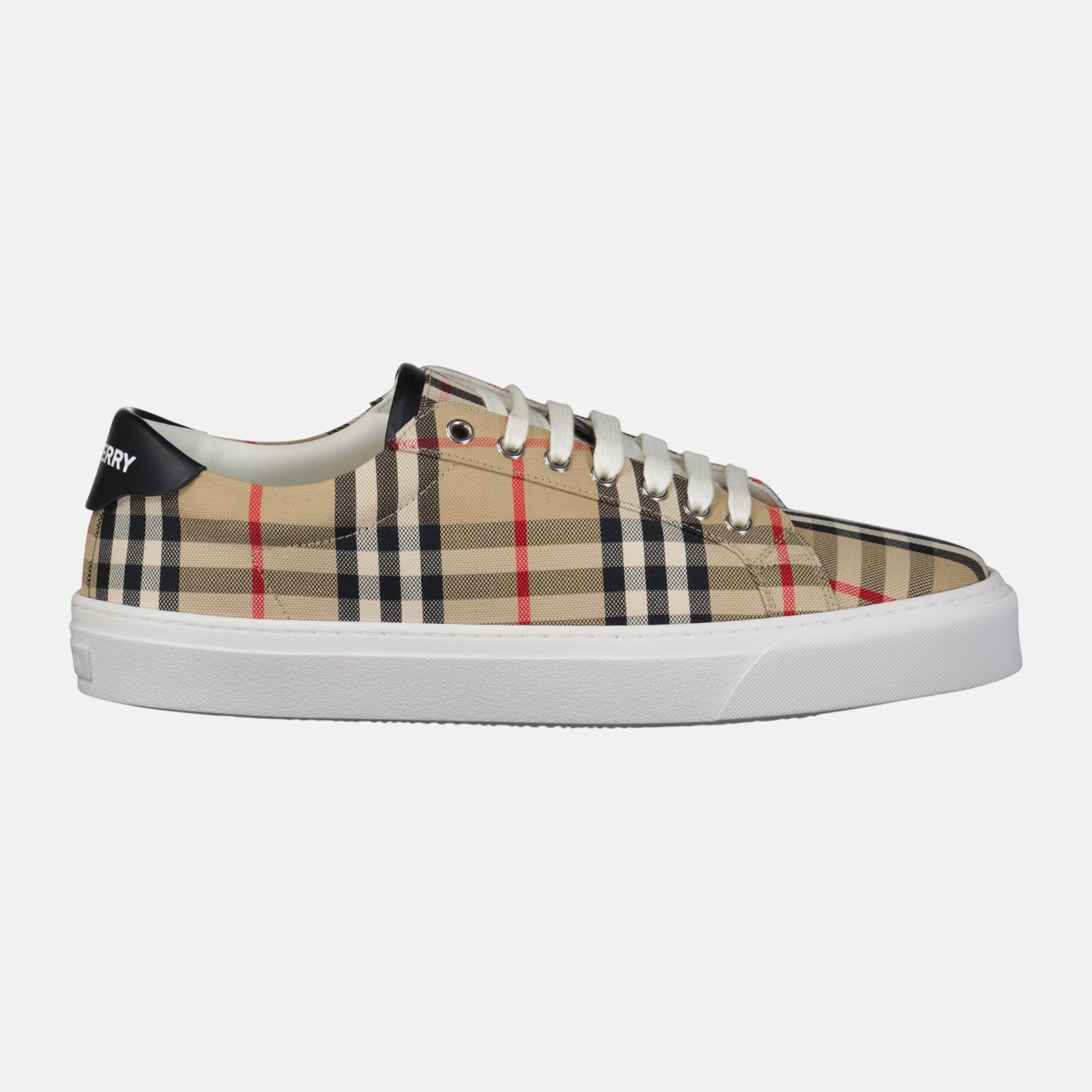 Burberry Canvas Check Trainers Archive Beige – D12 | Studio DOS by Designer Outlet Sales
