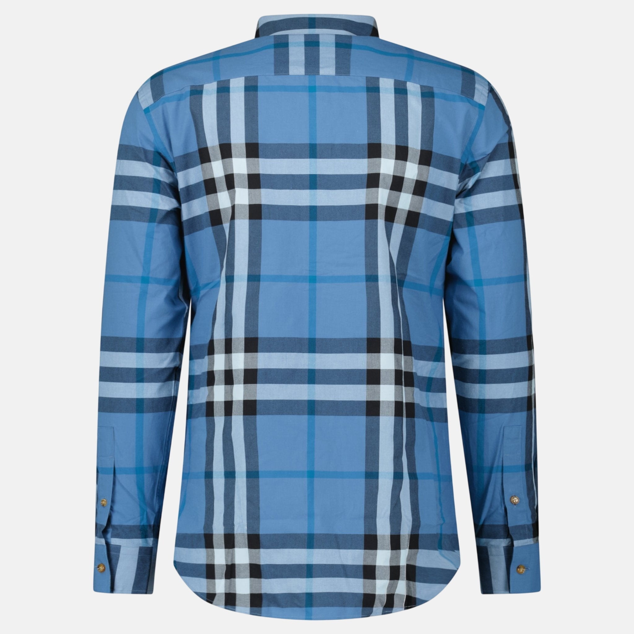 Burberry 'Claverdon' Check Shirt Blue Jade – F39 | Studio DOS by Designer Outlet Sales