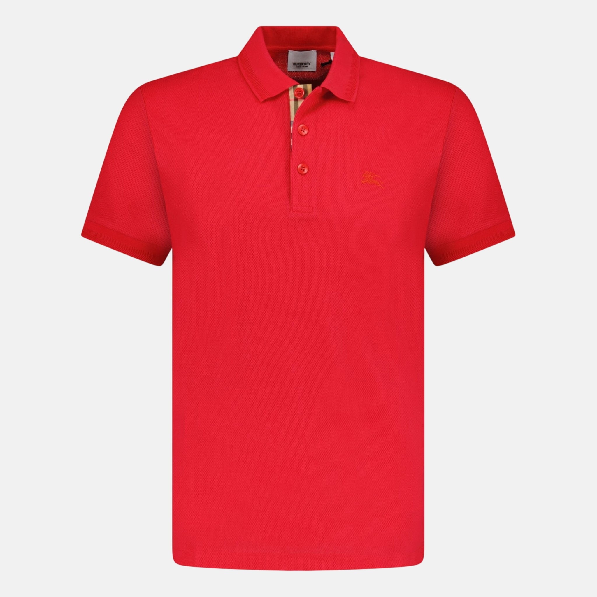 Burberry 'Eddie' Polo Shirt Red – B14 | Studio DOS by Designer Outlet Sales