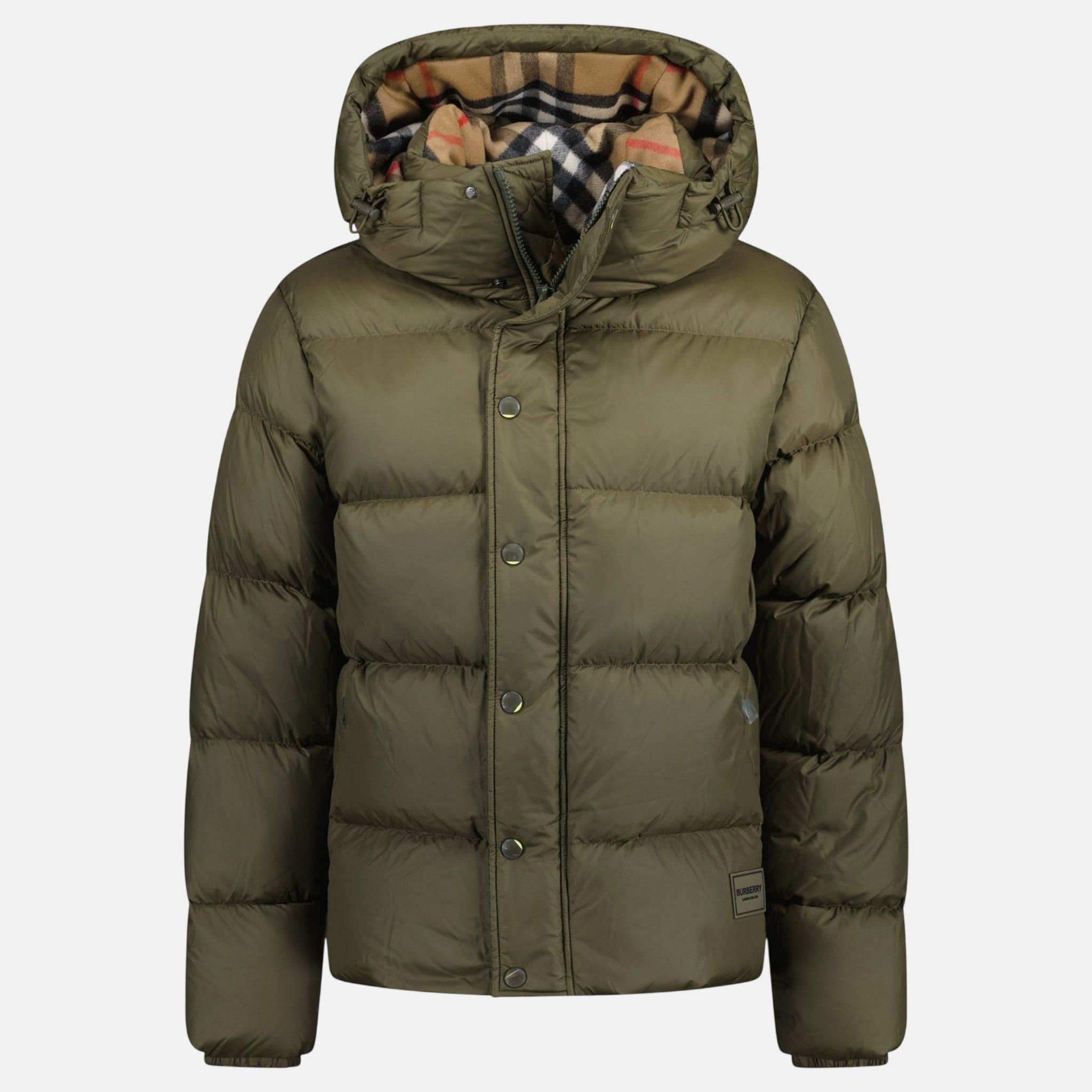 Burberry Halsby Down Puffer Jacket Khaki Green – 1st Floor Rail | Studio DOS by Designer Outlet Sales