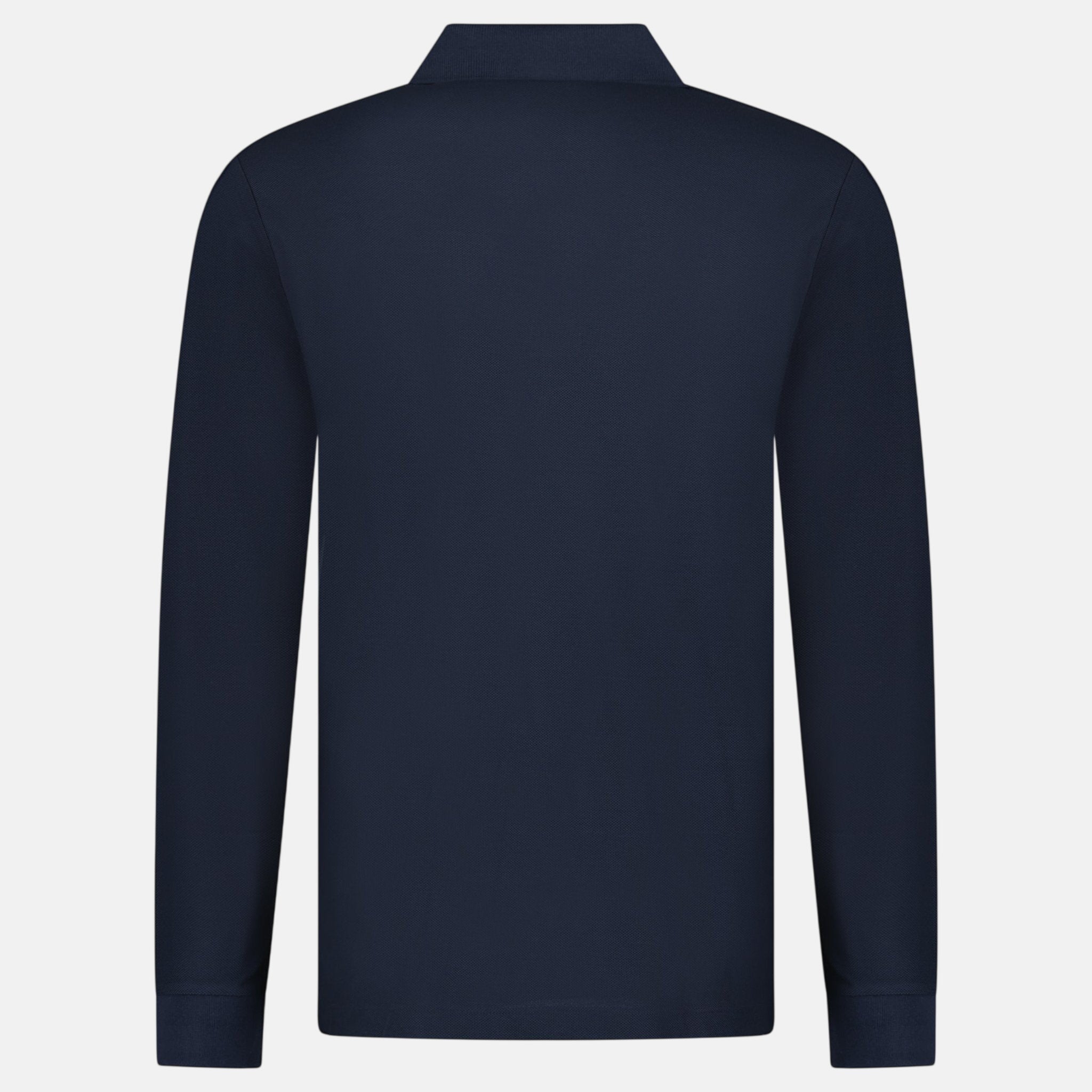 Burberry 'Hartford' Long Sleeved Check Placket Polo Shirt Navy – A41 | Studio DOS by Designer Outlet Sales