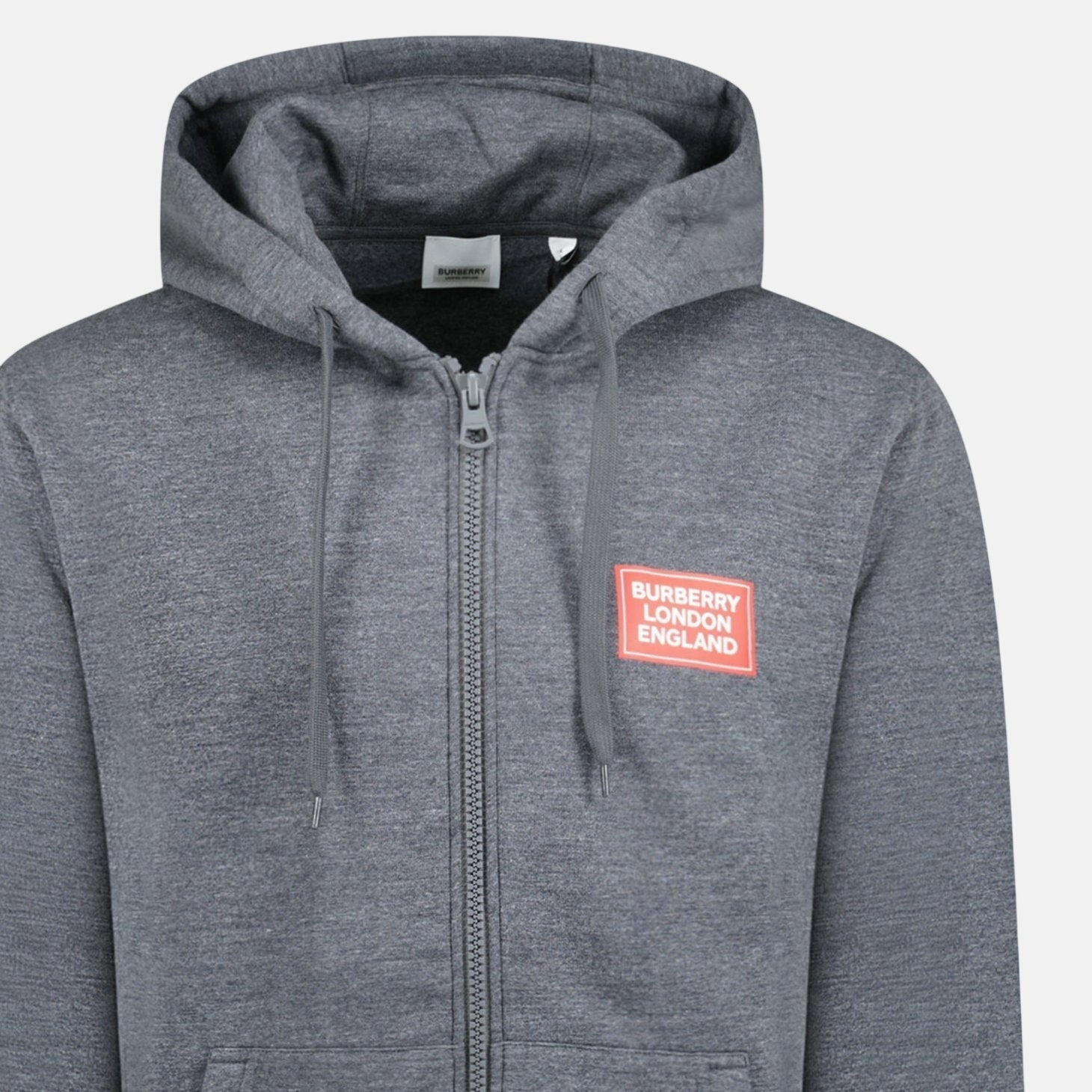 Burberry 'Hove' Logo Zip Hoodie Grey – B37 | Studio DOS by Designer Outlet Sales