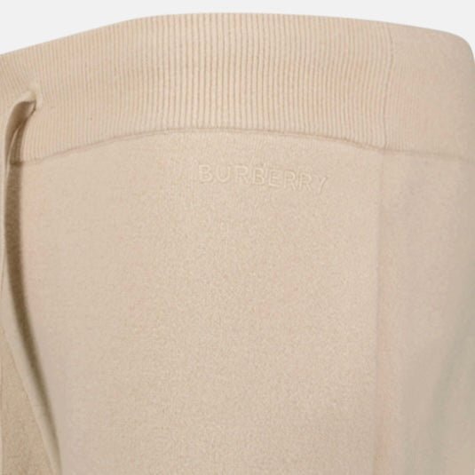 Burberry 'Hunton' Knitted Cuffed Cashmere Sweatpants Soft Fawn Beige – O1 | Studio DOS by Designer Outlet Sales